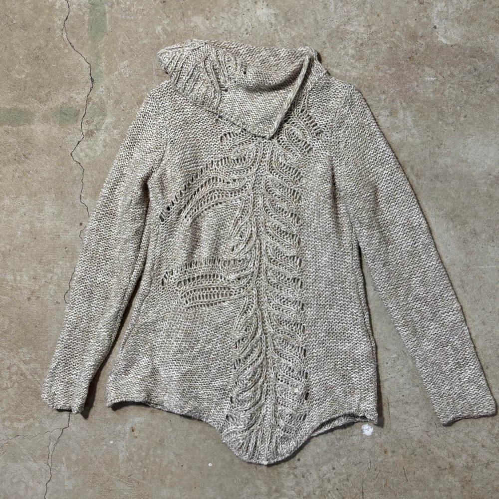 Anthropologie Moth Turtleneck Sweater Brown Beige Women’s Small Alpaca Blend - Picture 8 of 15